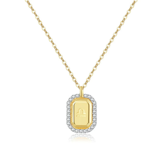 Collier 12 Signes du Zodiaque Zirconia (Plaqué Or)