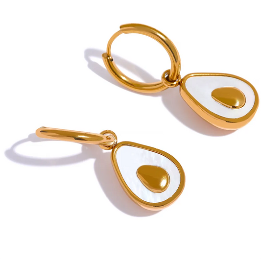 Boucles d'oreilles en Aro Avocat (Plaqué Or)