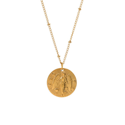 Collier du Zodiaque avec Symboles des Constellations (Plaqué Or)
