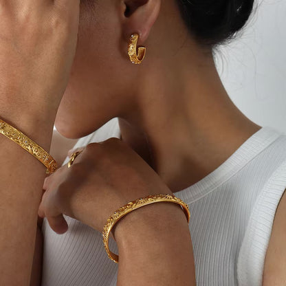 Bracelet Céleste Soleil et Lune avec Cristaux de Zirconium (Plaqué Or)