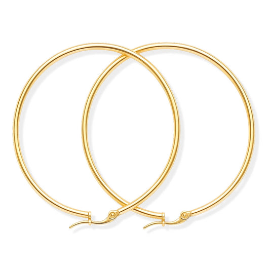 Boucle d'oreille classique (Plaqué Or)