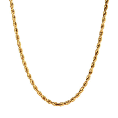 Collier Corde (Plaqué en Or)