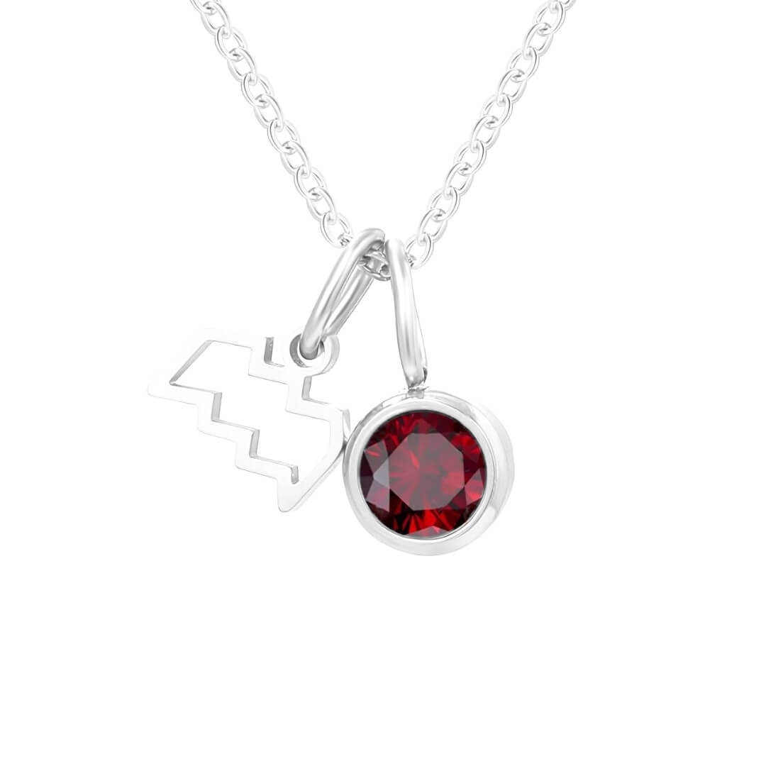 Collier Signes avec Pierres de Naissance (Plaqué Or)