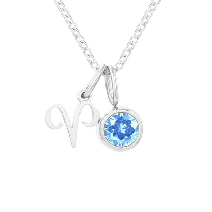 Collier Signes avec Pierres de Naissance (Plaqué Or)