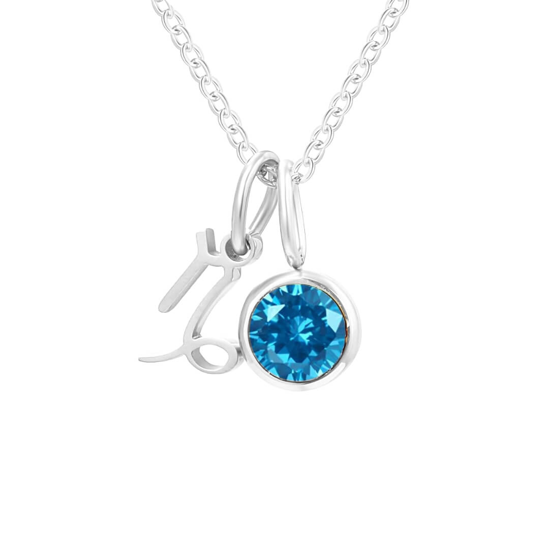 Collier Signes avec Pierres de Naissance (Plaqué Or)