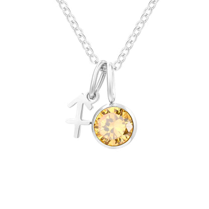 Collier Signes avec Pierres de Naissance (Plaqué Or)