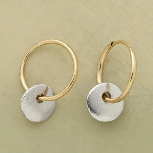 Boucles d'oreilles en argent plaqué fait main