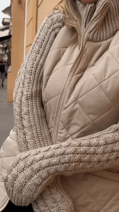 MORFA - Veste Patchwork en maille pour femme