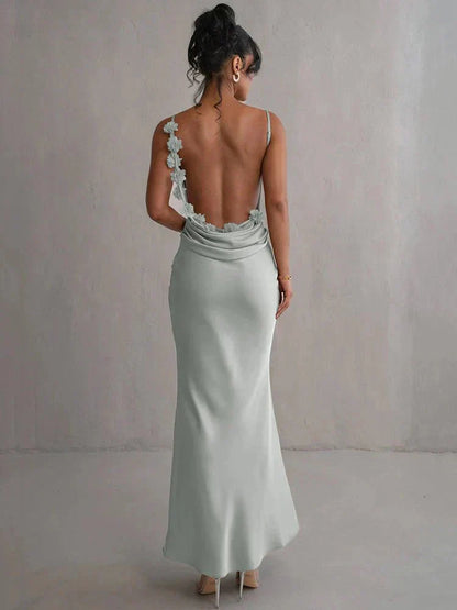 Nina™ | Robe de Soirée en Soie Luxueuse avec Volants